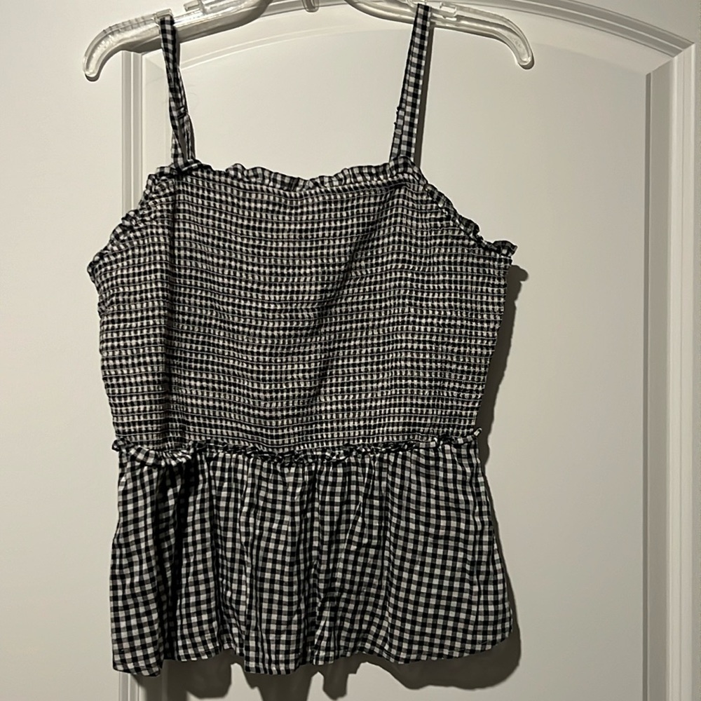 Old navy smocked gingham tank top